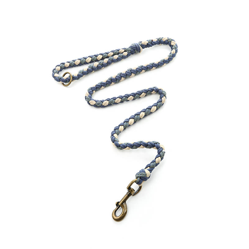 Hand-Woven Leather Multifunctional Anti-Pull Dog Collar and Lead Set - Image 21