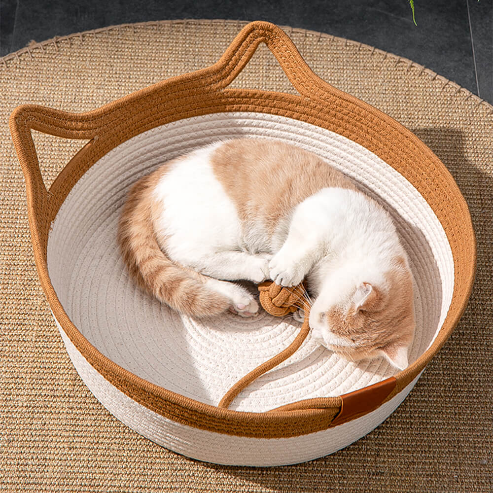 Handmade Cosy Multi-Use Durable Woven Cat Nest Bed - Image 10