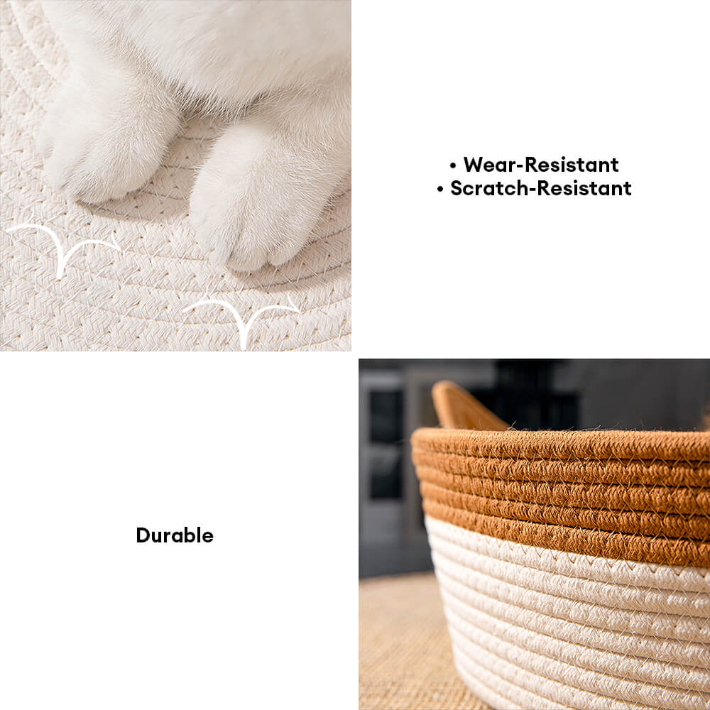 Handmade Cosy Multi-Use Durable Woven Cat Nest Bed - Image 6