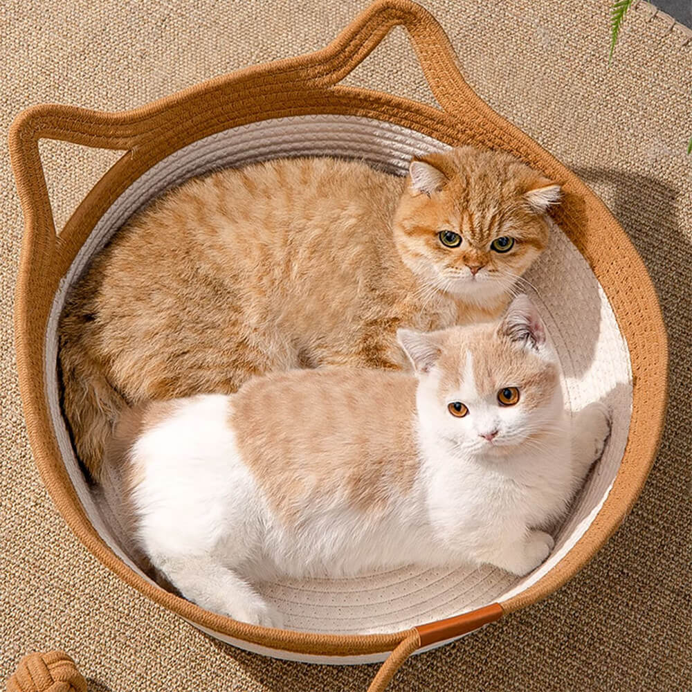 Handmade Cosy Multi-Use Durable Woven Cat Nest Bed - Image 8