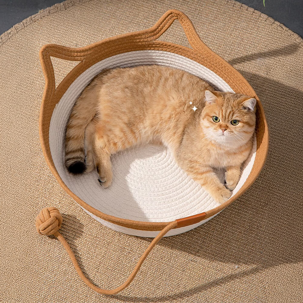Handmade Cosy Multi-Use Durable Woven Cat Nest Bed - Image 9