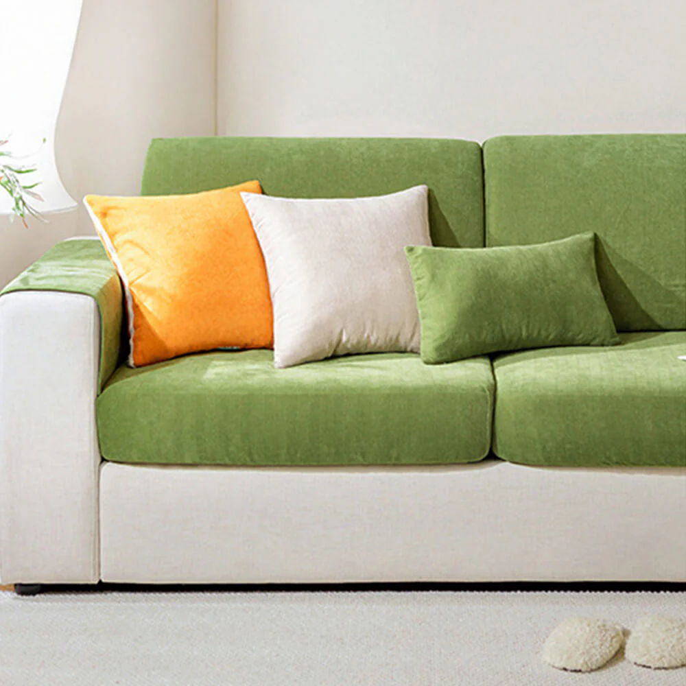 Herringbone Chenille Elastic Full Coverage Anti-Slip Magic Couch Cover - Image 6