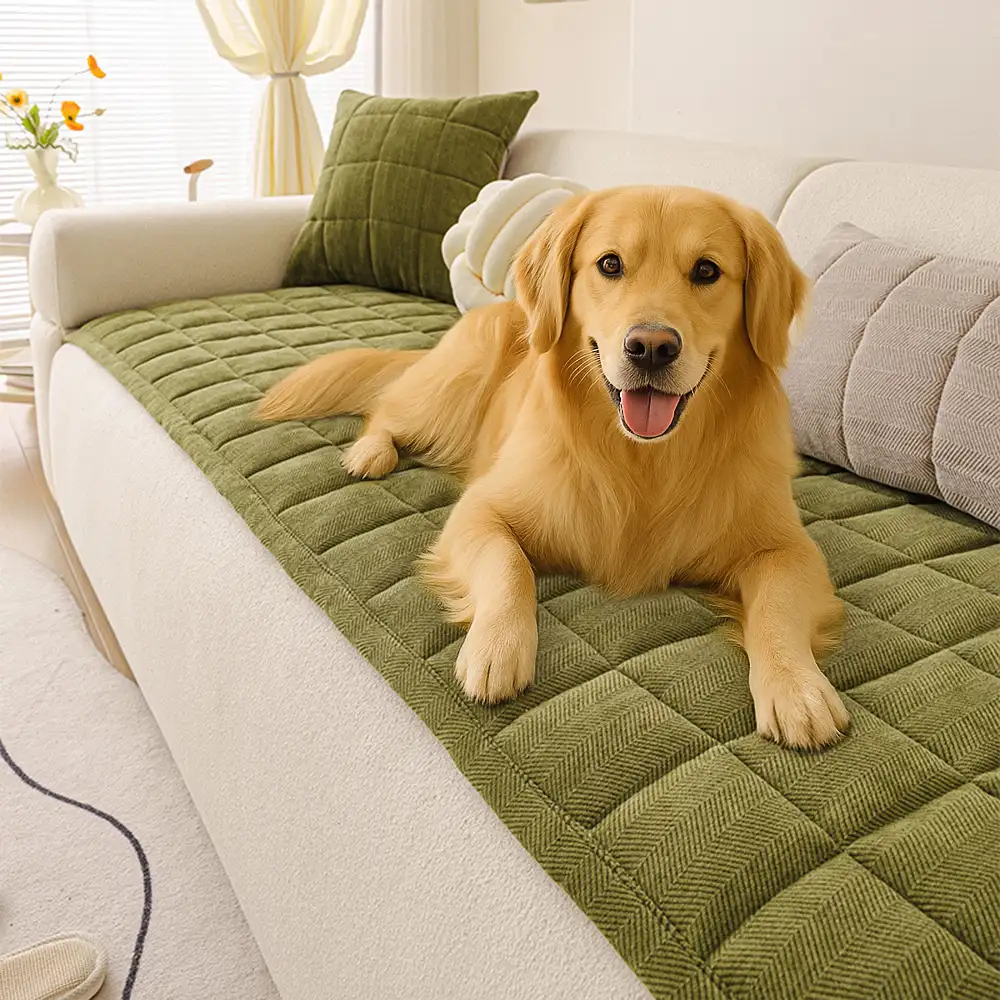 Herringbone Chenille Elegant Breathable Sofa Decoration Non-slip Couch Cover - Image 14