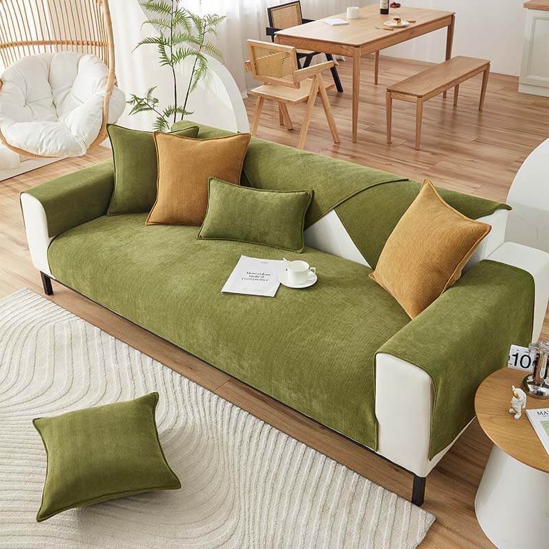 Herringbone Chenille Fabric Waterproof & Antifouling Couch Covers - Image 10