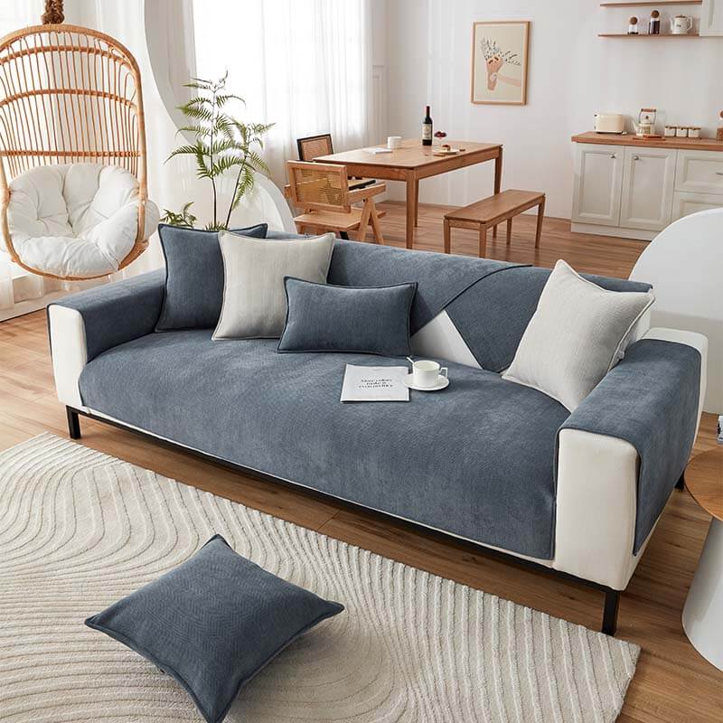 Herringbone Chenille Fabric Waterproof & Antifouling Couch Covers - Image 17