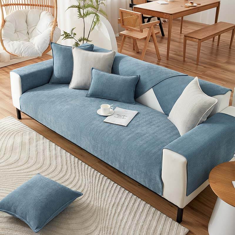 Herringbone Chenille Fabric Waterproof & Antifouling Couch Covers - Image 18