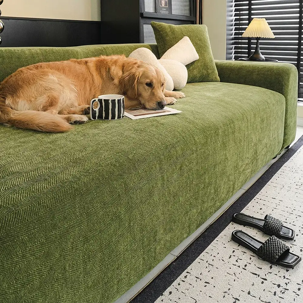 Herringbone Full Coverage Comfortable Scratch-Resistant Sofa Protection Magic Couch Cover - Image 10