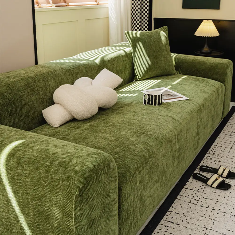 Herringbone Full Coverage Comfortable Scratch-Resistant Sofa Protection Magic Couch Cover - Image 14