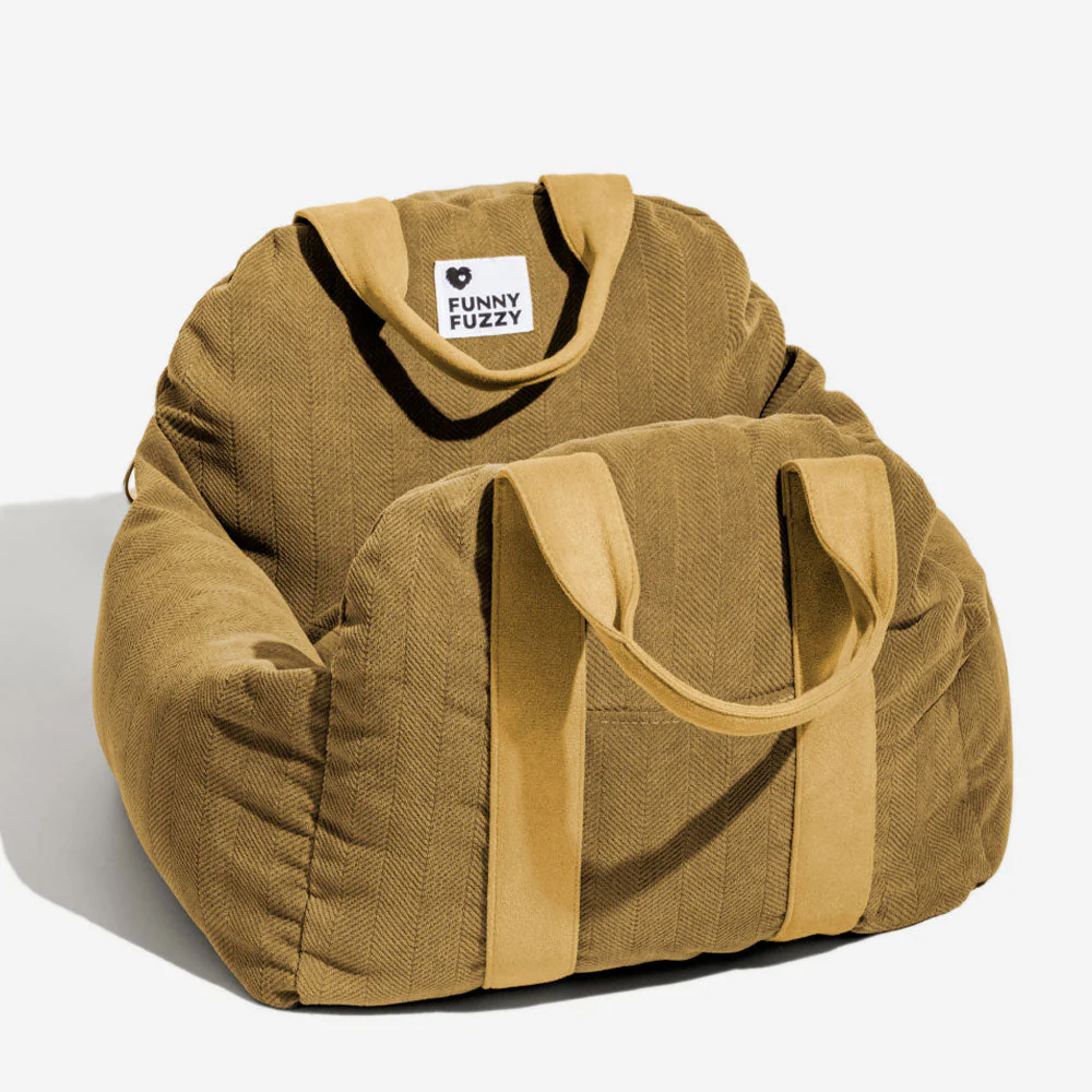 Herringbone Travel Bolster Safety Puppy Dog Car Seat Bed - Image 12