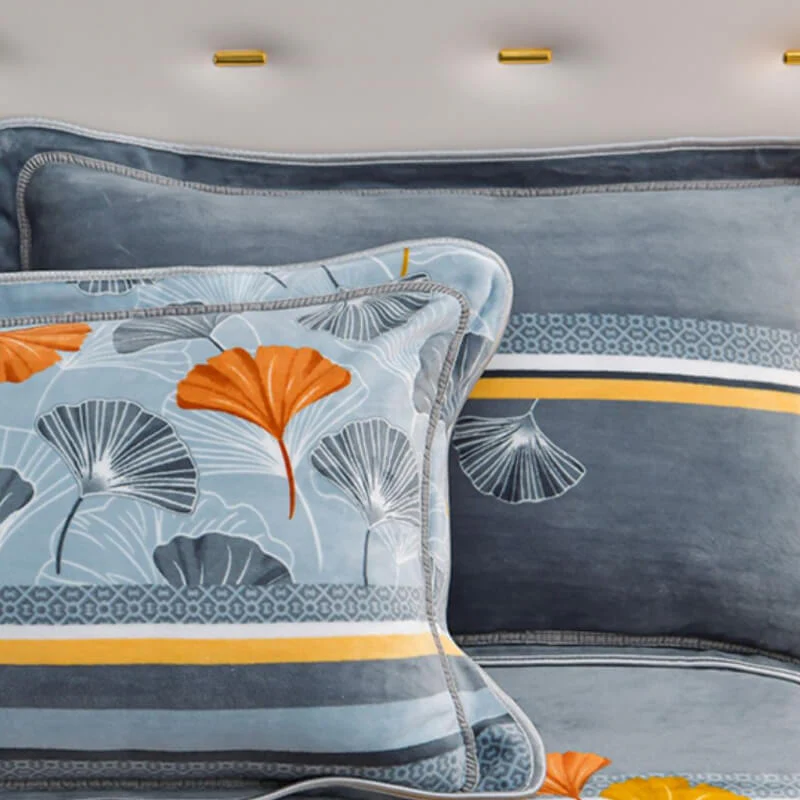 Homely Floral Milk Velvet Comfortable Bed Sheet Set With Bed Skirt - Image 5