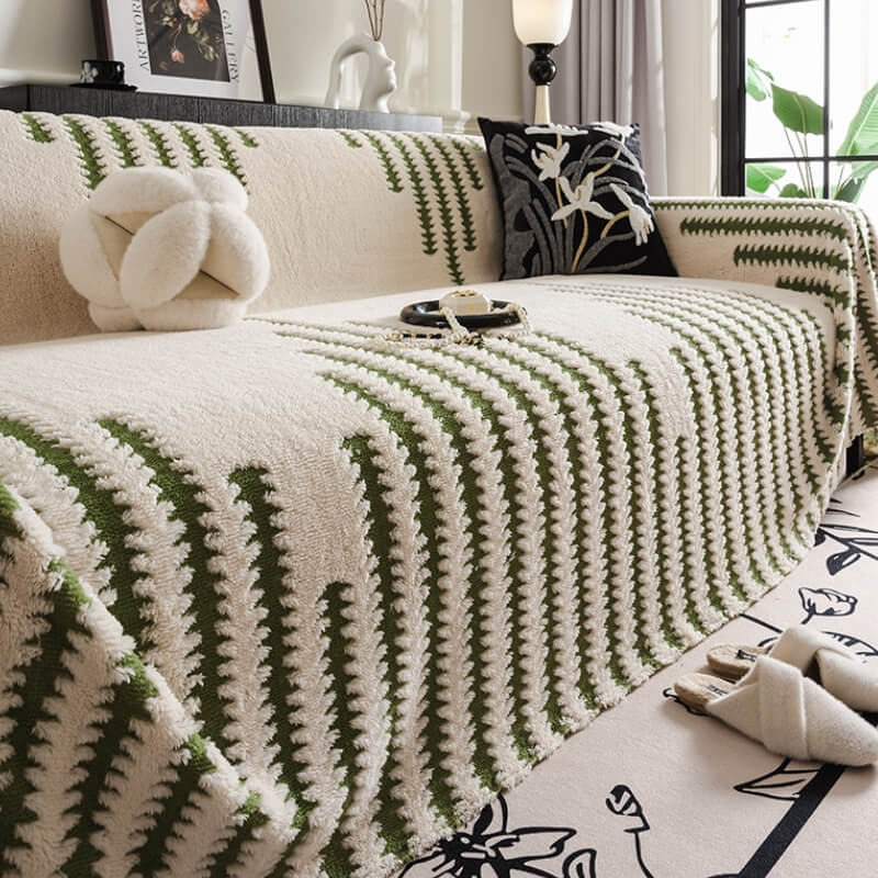 Homely Plush Sofa Cosy Anti-scratch Full Coverage Decoration Couch Cover - Image 6