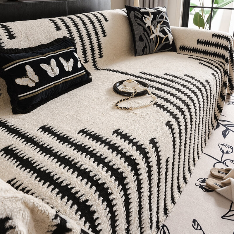 Homely Plush Sofa Cosy Anti-scratch Full Coverage Decoration Couch Cover - Image 7