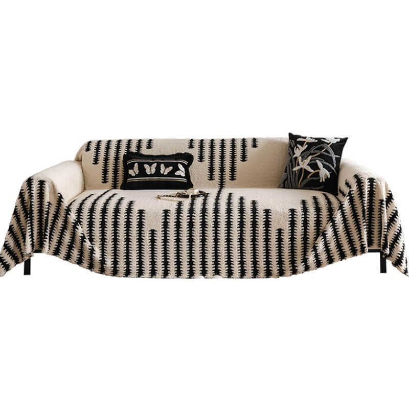 Homely Plush Sofa Cosy Anti-scratch Full Coverage Decoration Couch Cover - Image 8