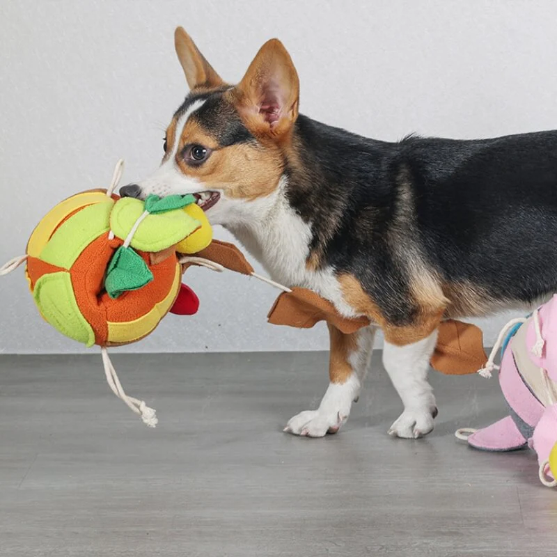 Interactive Puzzle Squeaky Toy Leaf Ball Dog Treat Dispenser Toy - Image 2
