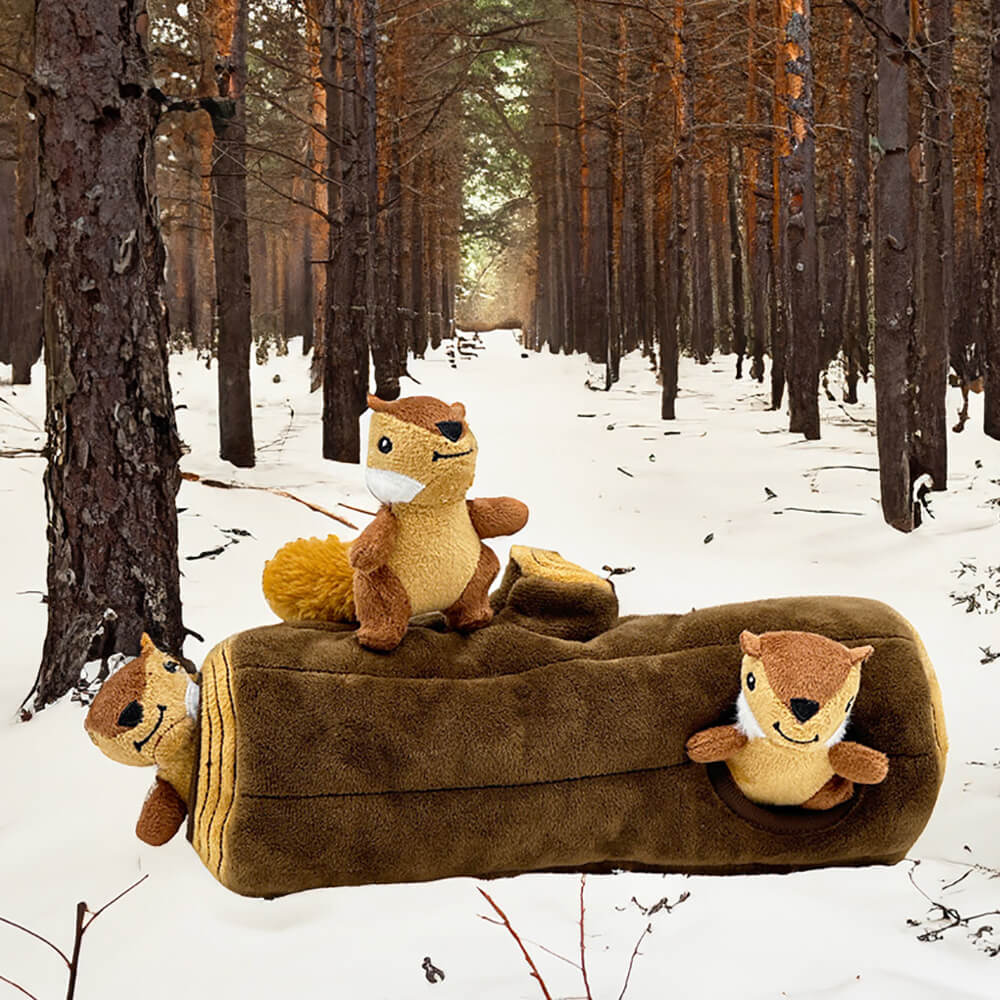 Interactive Squirrel Hide-and-Seek Dog Toy with Tree Trunk - Image 11