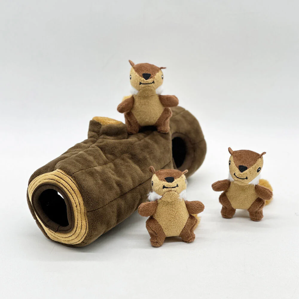 Interactive Squirrel Hide-and-Seek Dog Toy with Tree Trunk - Image 7