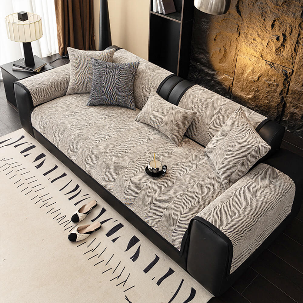 Irregular Tree Pattern Thick Chenille Couch Cover - Image 10