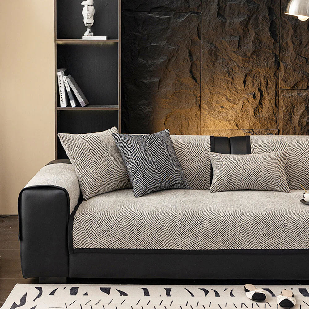 Irregular Tree Pattern Thick Chenille Couch Cover - Image 11