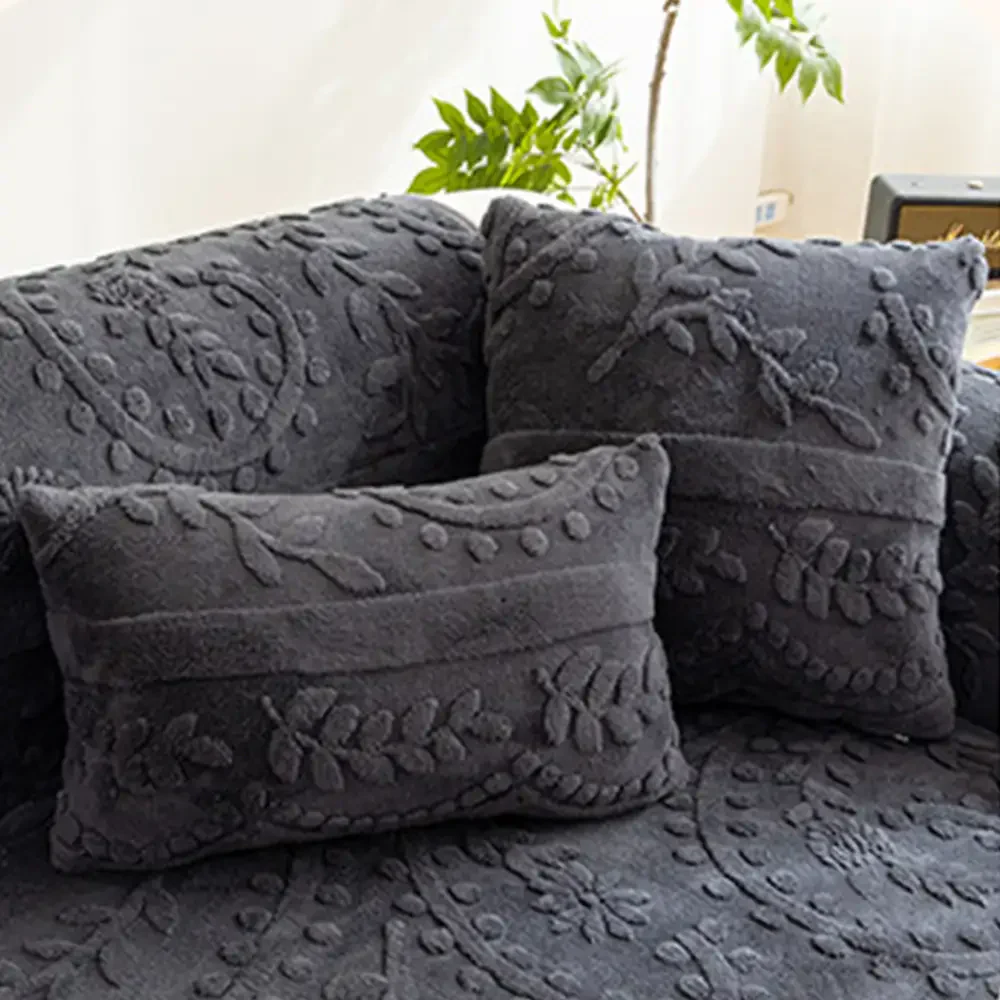 Jacquard Plush Comfortable Scratch-Resistant Non-Slip Couch Cover - Image 11