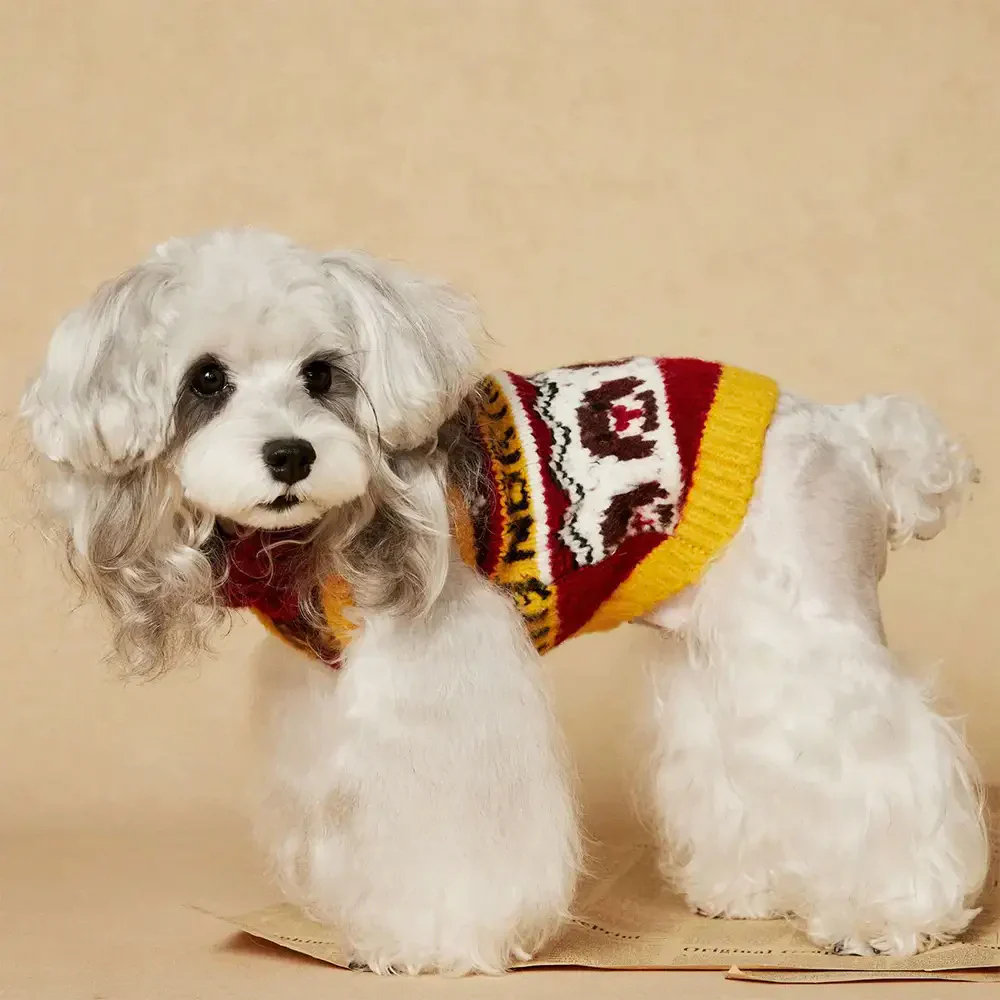Jacquard Thick-Knit Sleeveless Dog Jumper – Designed for Dachshunds, French Bulldogs & Pugs - Image 11