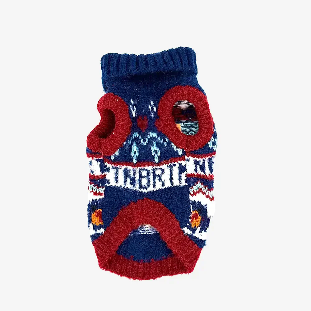 Jacquard Thick-Knit Sleeveless Dog Jumper – Designed for Dachshunds, French Bulldogs & Pugs - Image 14