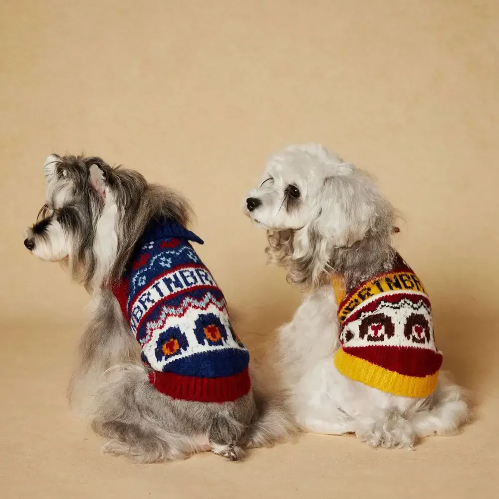 Jacquard Thick-Knit Sleeveless Dog Jumper – Designed for Dachshunds, French Bulldogs & Pugs - Image 5