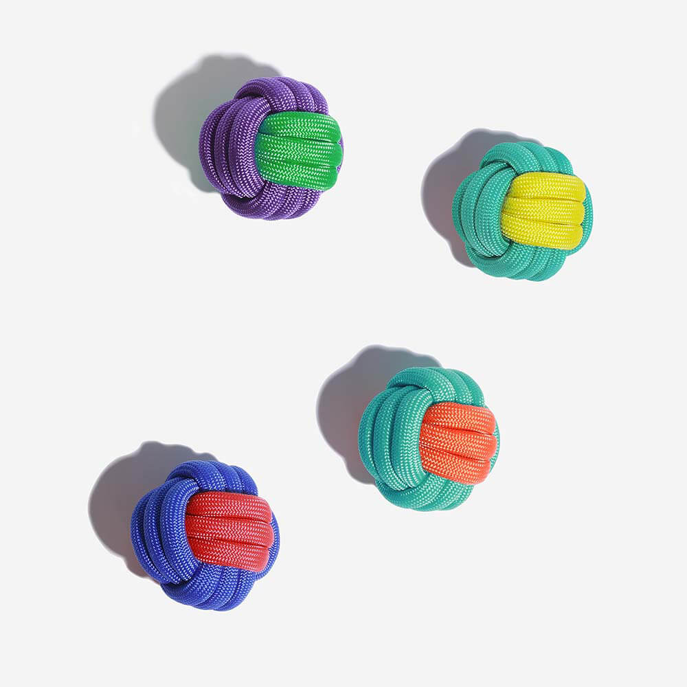 Knots Ball Throwing Dog Toy - Colour Clash - Image 4