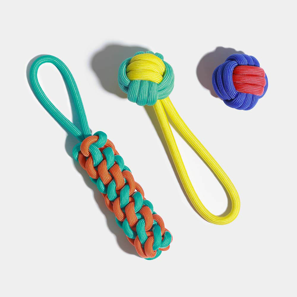 Knots Rope Dog Toy Set - Colour Clash - Image 11