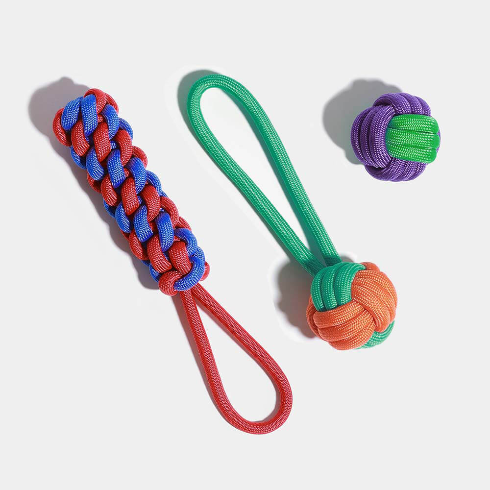 Knots Rope Dog Toy Set - Colour Clash - Image 8