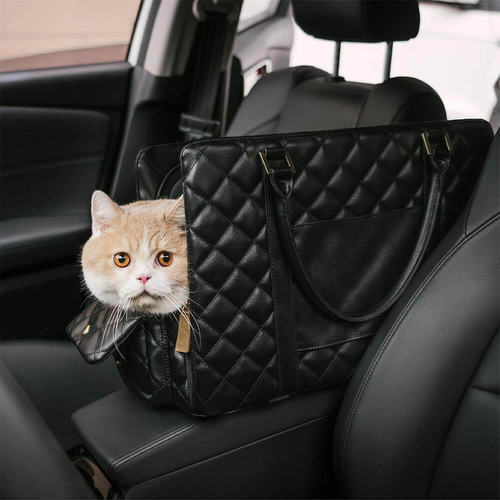 Large Carrying Stylish Multi-Functional Human-Cat Shared Travel Cat Bag - Wandering Tail - Image 3