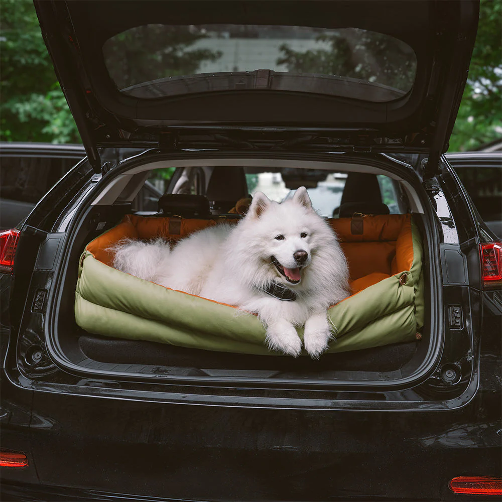 Large Deluxe Faux Leather Dog Car Seat Booster Bed - Urban Voyager - Image 18