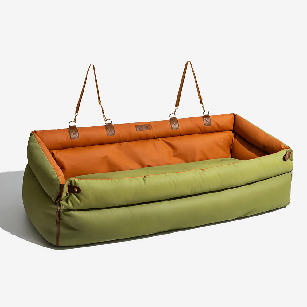 Large Deluxe Faux Leather Dog Car Seat Booster Bed - Urban Voyager - Image 26