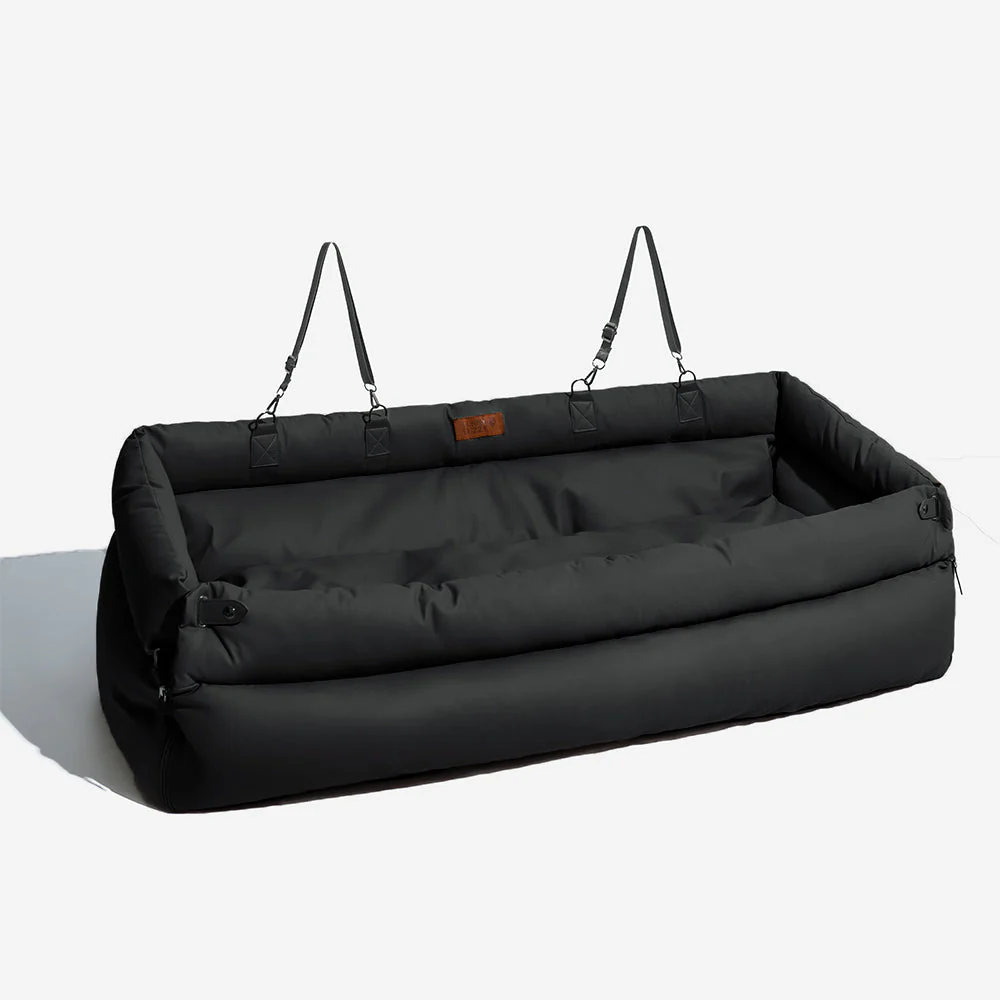 Large Deluxe Faux Leather Dog Car Seat Booster Bed - Urban Voyager - Image 29