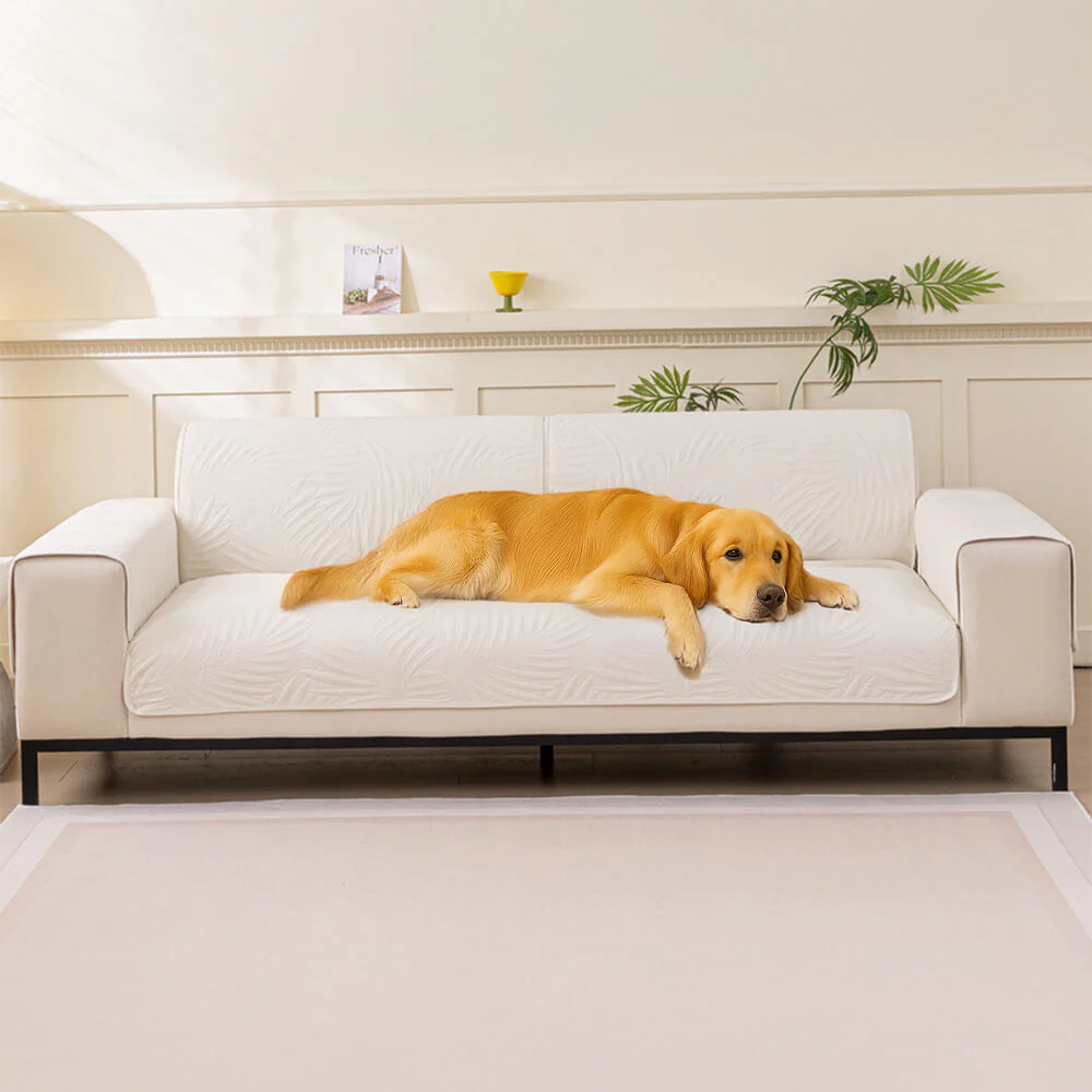 Large Leaf Pattern Water-resistant Sofa Protector Non-Slip Couch Cover - Image 2