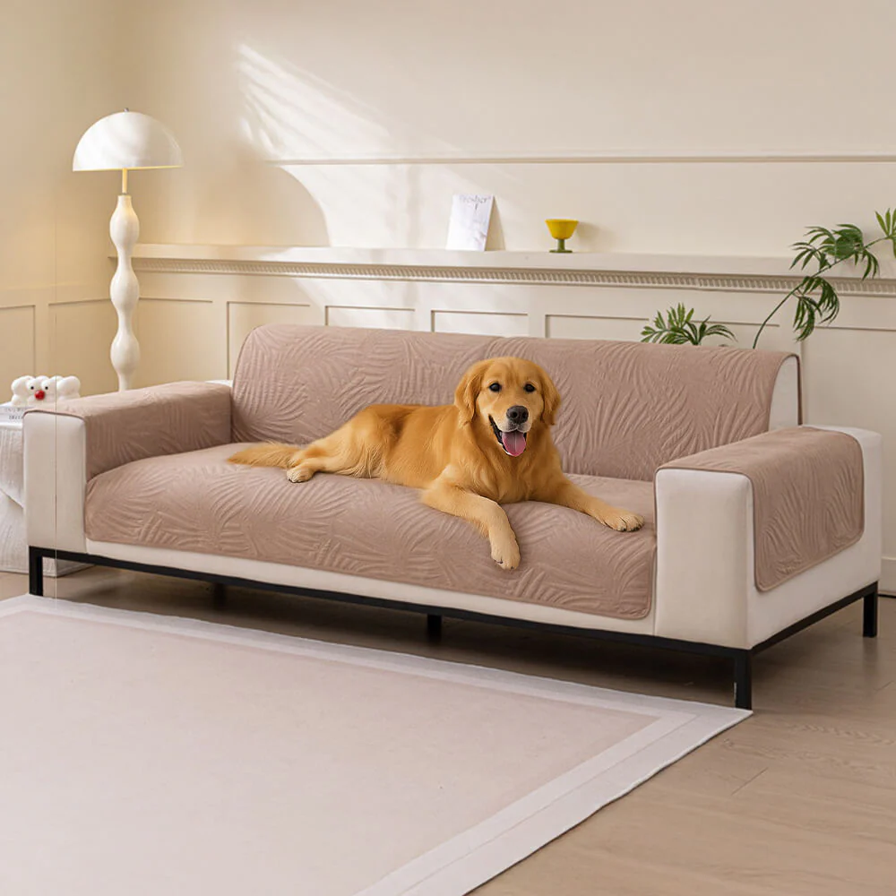 Large Leaf Pattern Water-resistant Sofa Protector Non-Slip Couch Cover - Image 3