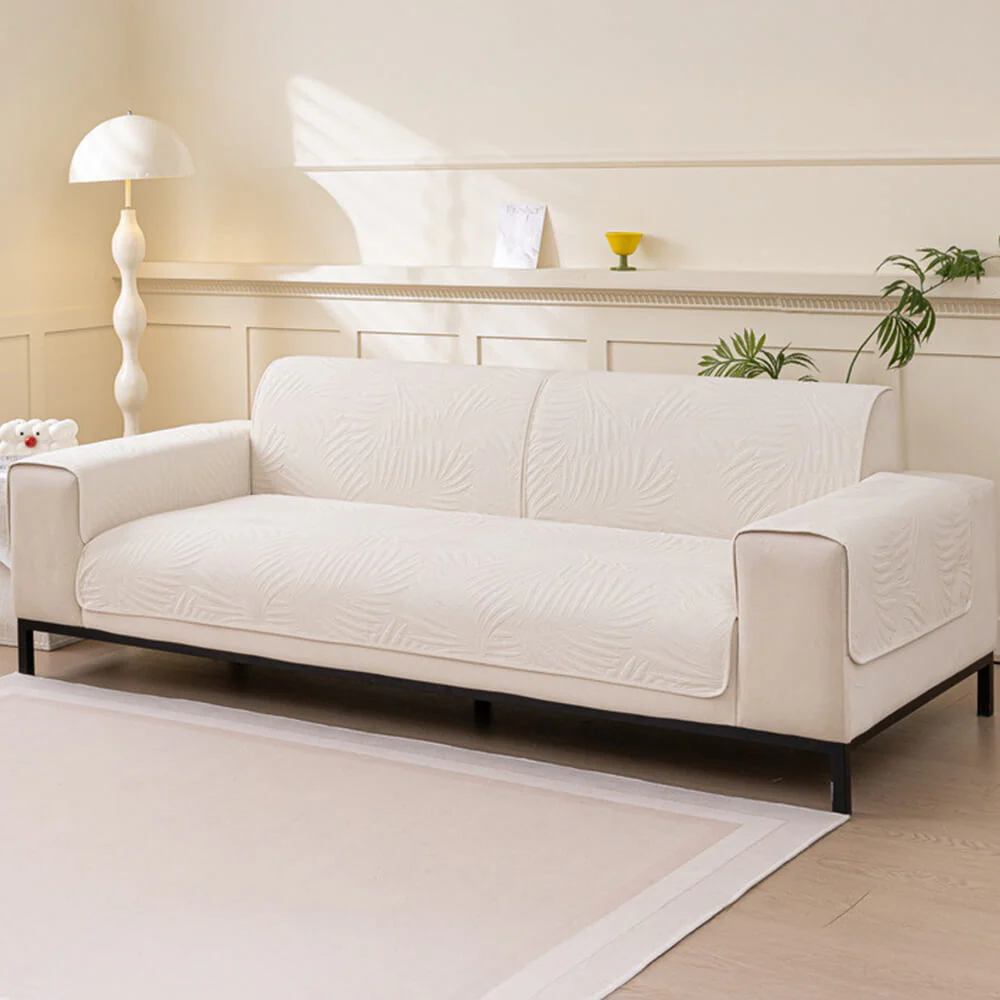 Large Leaf Pattern Water-resistant Sofa Protector Non-Slip Couch Cover - Image 9