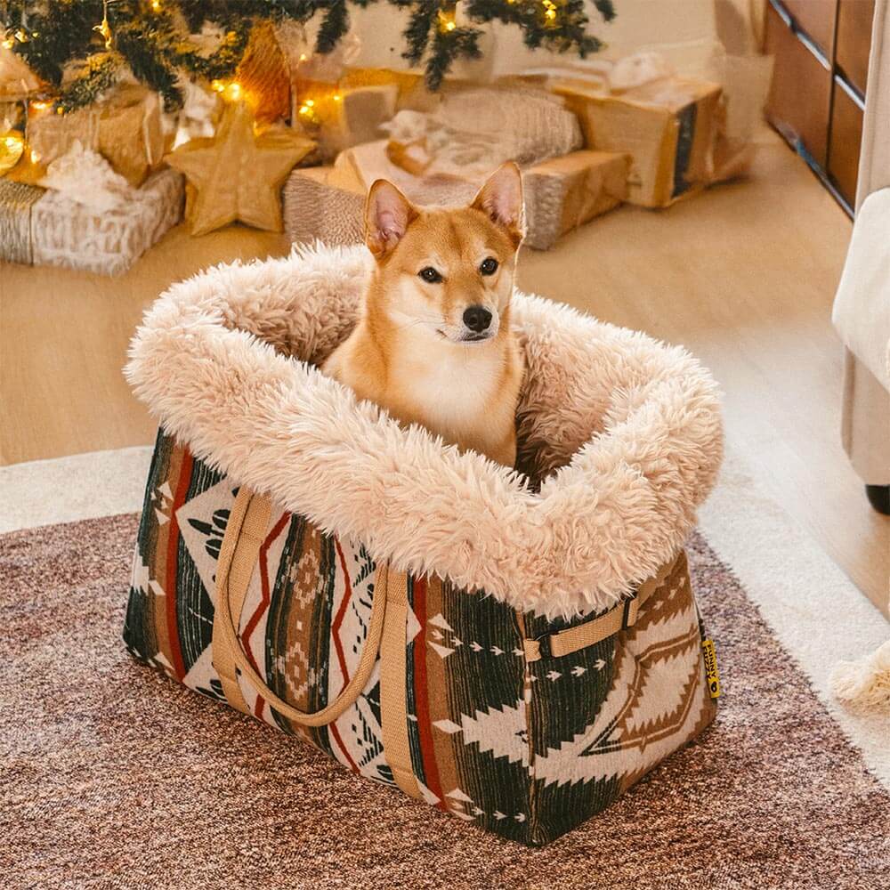 Large Reversible All-Season Indie Boho Pet Carrier and Dog Snuggle Sleeping Bag - Wondernap - Image 10