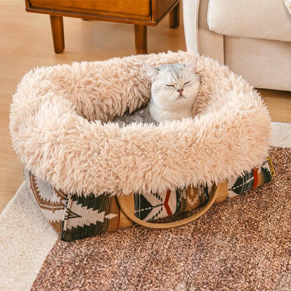 Large Reversible All-Season Indie Boho Pet Carrier and Dog Snuggle Sleeping Bag - Wondernap - Image 11