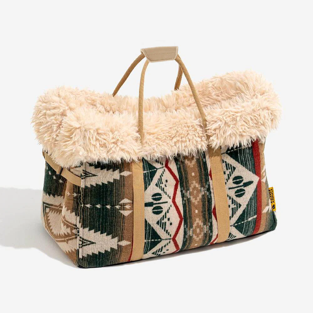 Large Reversible All-Season Indie Boho Pet Carrier and Dog Snuggle Sleeping Bag - Wondernap - Image 14