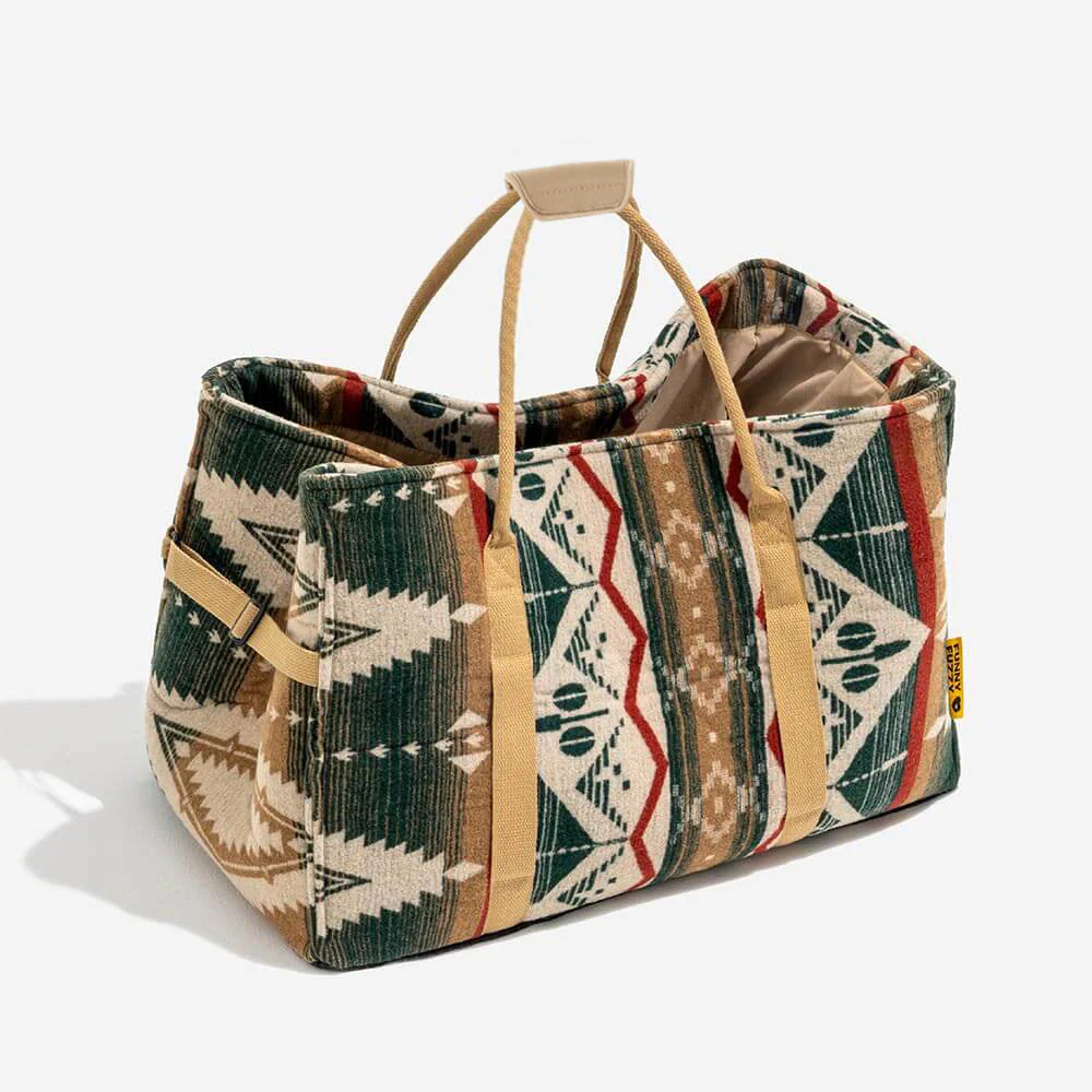 Large Reversible All-Season Indie Boho Pet Carrier and Dog Snuggle Sleeping Bag - Wondernap - Image 15