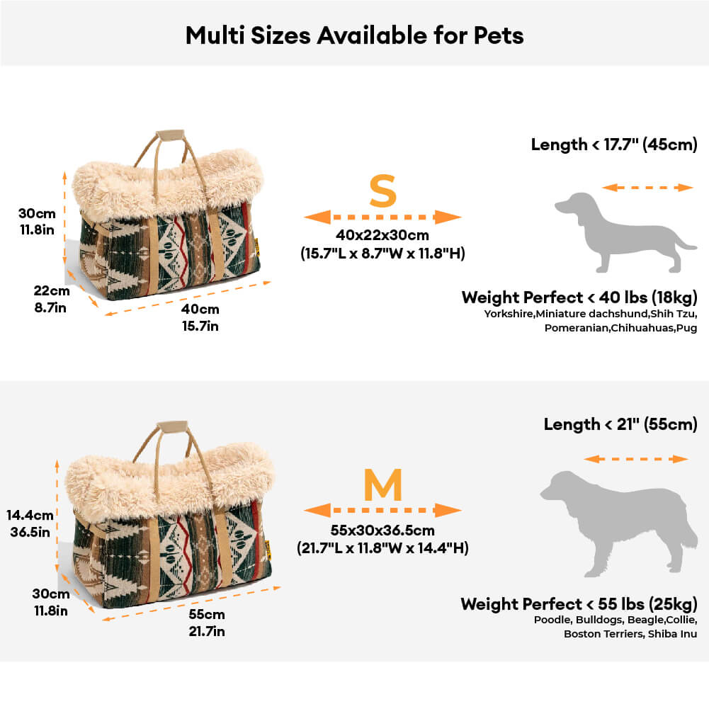 Large Reversible All-Season Indie Boho Pet Carrier and Dog Snuggle Sleeping Bag - Wondernap - Image 6
