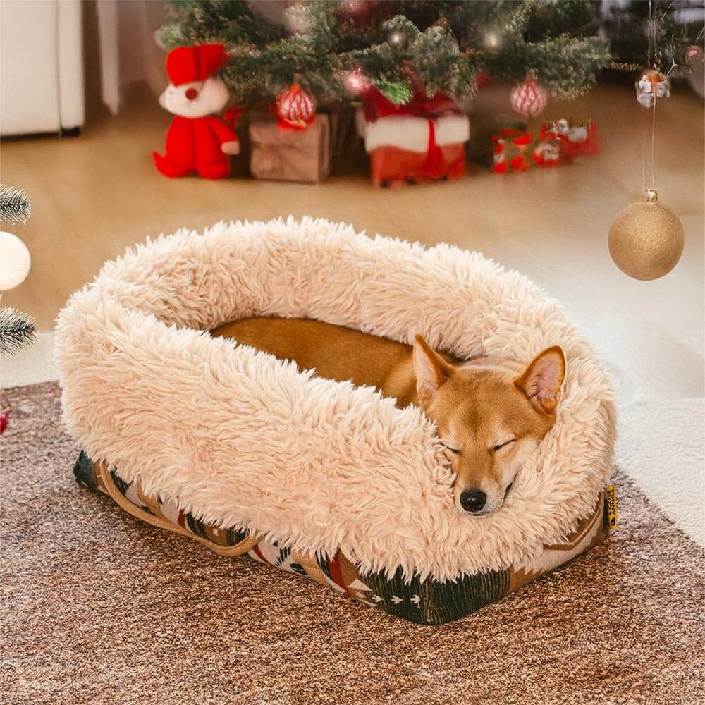 Large Reversible All-Season Indie Boho Pet Carrier and Dog Snuggle Sleeping Bag - Wondernap - Image 9