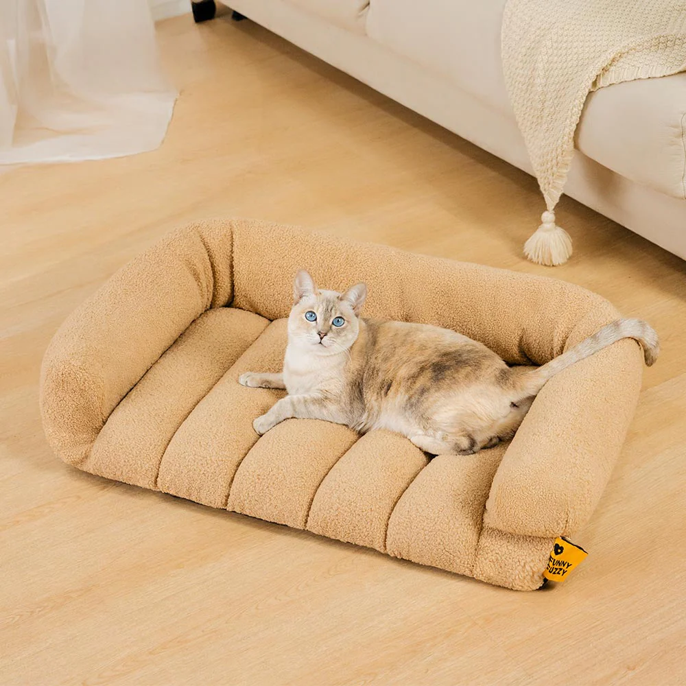 Large Soft Supportive Headrest Orthopaedic Cat Bolster Bed - Cloudy Napper - Image 3