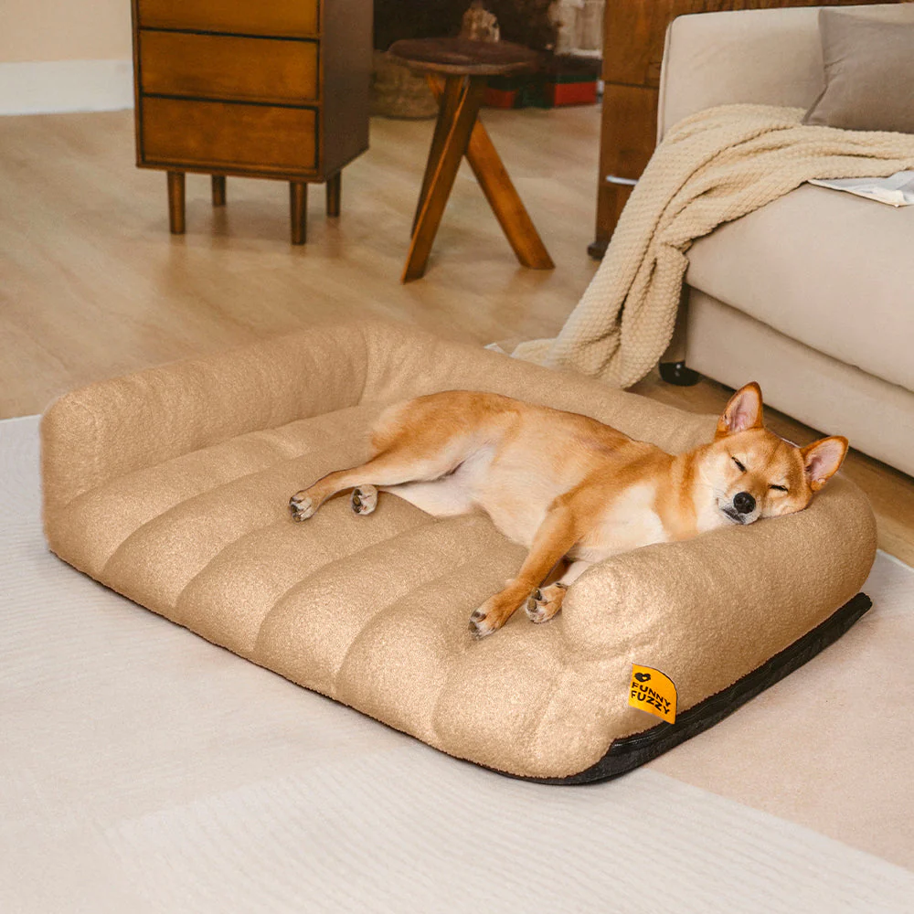 Large Soft Supportive Headrest Orthopaedic Dog Sofa Bed - Cloudy Napper - Image 12