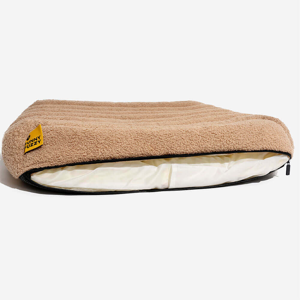 Large Washable Creamy Cosy Flat Dog Beds - Cheesecake - Image 13