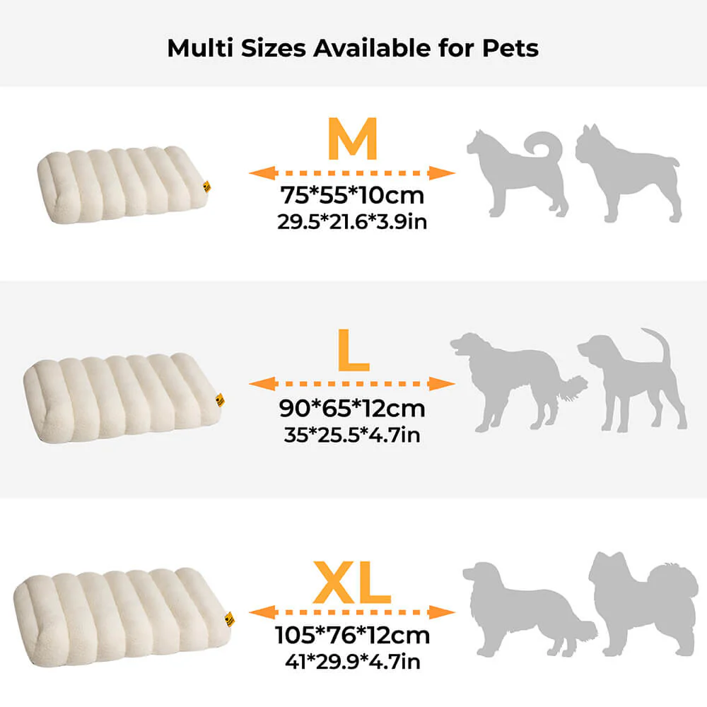 Large Washable Creamy Cosy Flat Dog Beds - Cheesecake - Image 16