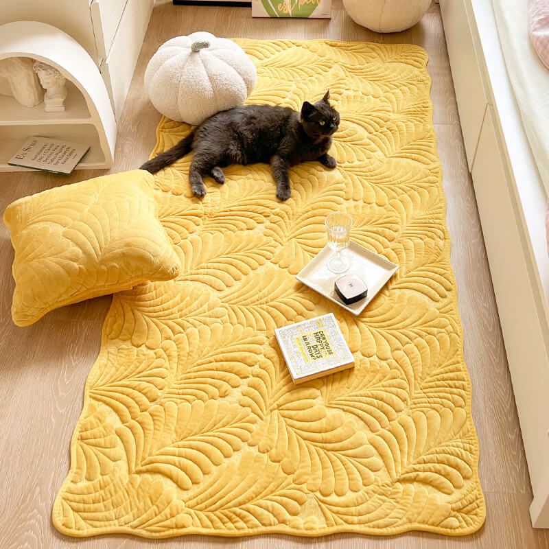 Leaf Cotton Carpet Anti-scratch Protective Couch Cover - Image 3