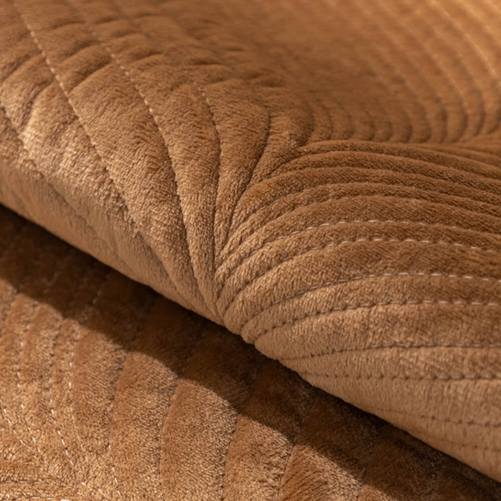 Leaf Patterned Plush Warm Non-Slip Couch Cover - Image 7