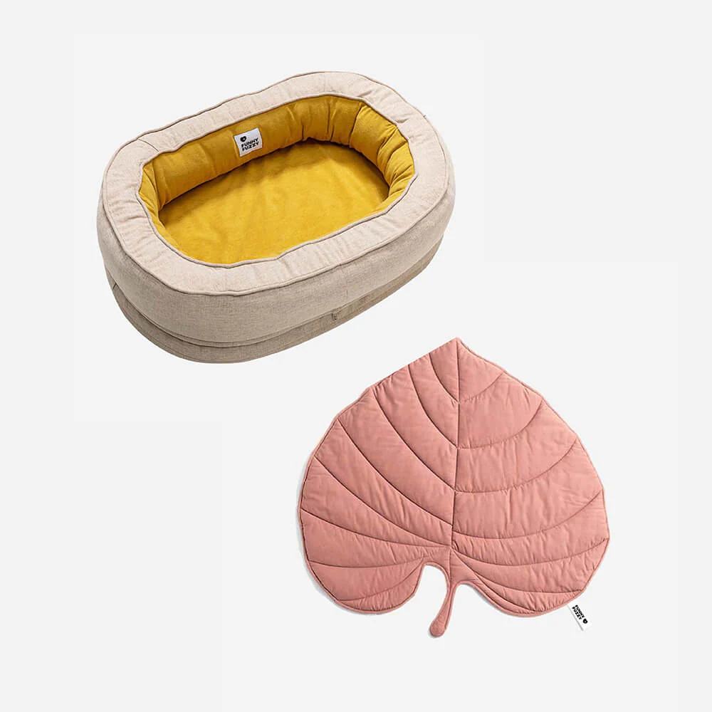 Leaf Shape Dog Blanket With Donut Dog Bed Luxury Dog Gifts - Image 21