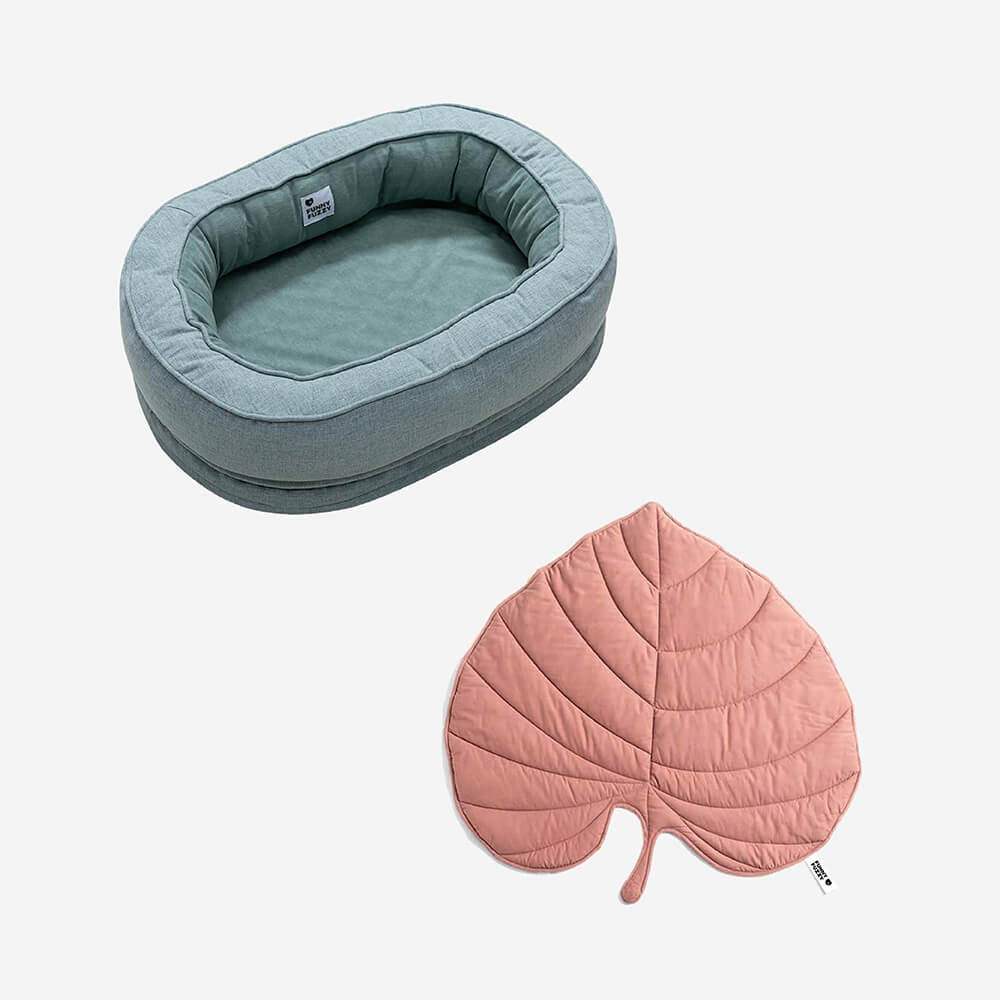 Leaf Shape Dog Blanket With Donut Dog Bed Luxury Dog Gifts - Image 23